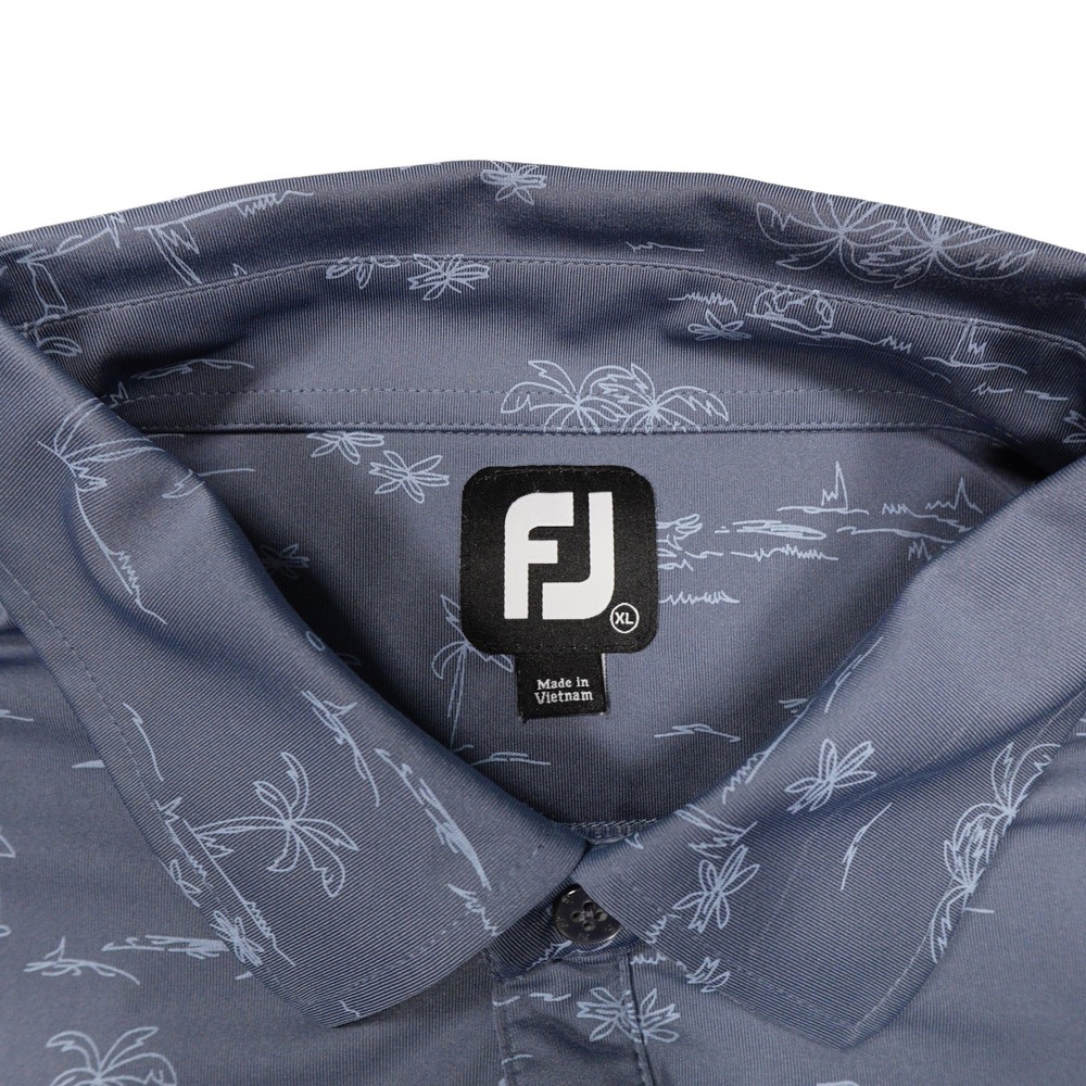 FOOTJOY Men's XL Tropical Island Golf Print Short Sleeve Performance Golf Polo - Picture 5 of 9